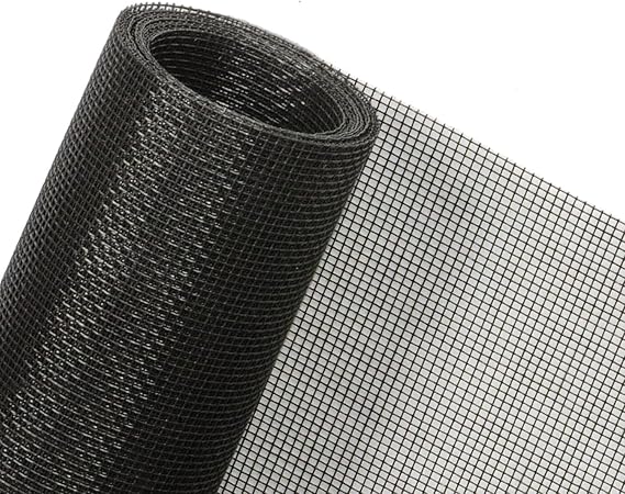 Fiberglass Window Screen Mesh 36 in x 50 ft Black Screening Roll | Cuttable screening for windows, doors, patio & porch, durable fiberglass, easy DIY installation