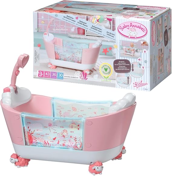 Baby Annabell Zapf Creation 703243 Magic Bath Game for Dolls with Light and Sound Function