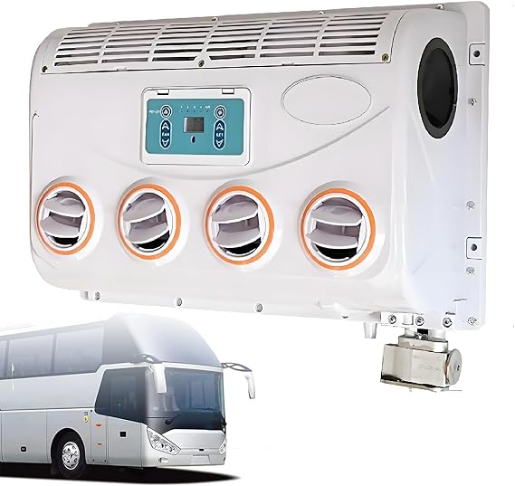 Electric Automotive AC Unit, Car RV Rooftop Air Conditioner 12/24V RV Truck Excavator Engineering Vehicle Agricultural Vehicle Bus Van, Cooling Power 1.2T,12V