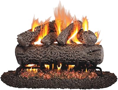 RealFyre Peterson 18 inch Post Oak Gas Logs Only No Burner, 18-inch, Post Oak Logs Only