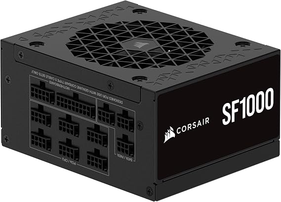 CORSAIR SF1000 (2024) Small ATX 3.1 PCIe 5.1 1000W Power Supply Black