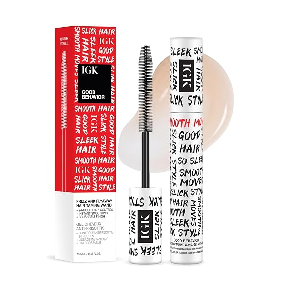 IGK Good Behavior Frizz & Flyaway Taming Wand + Slick Stick, 0.24 Oz