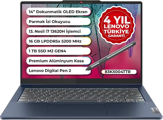 LENOVO Ideapad Slim 5 Case 2 In 1 Intel Core I7-13620h 16 Gb 1 Tb Ssd Freedos 14 Inç OLED 83KX003TTR