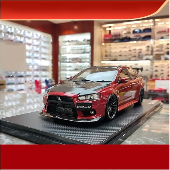 Scale Finished Model Car 1/18 Diecast For Mitsubishi EVO 10th Generation Lancer Evolution CZ4A Simulation Alloy Racing Car Model Miniature Replica Car