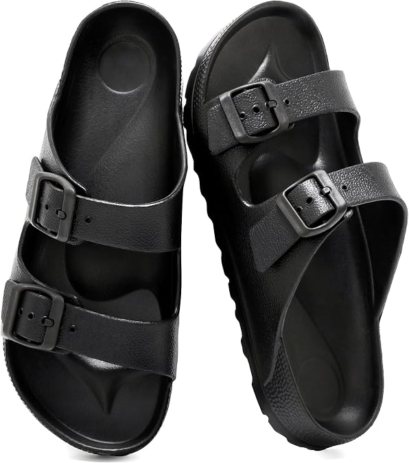 Sandals for Men Womens Slides EVA Adjustable Buckle Comfortable Slipper