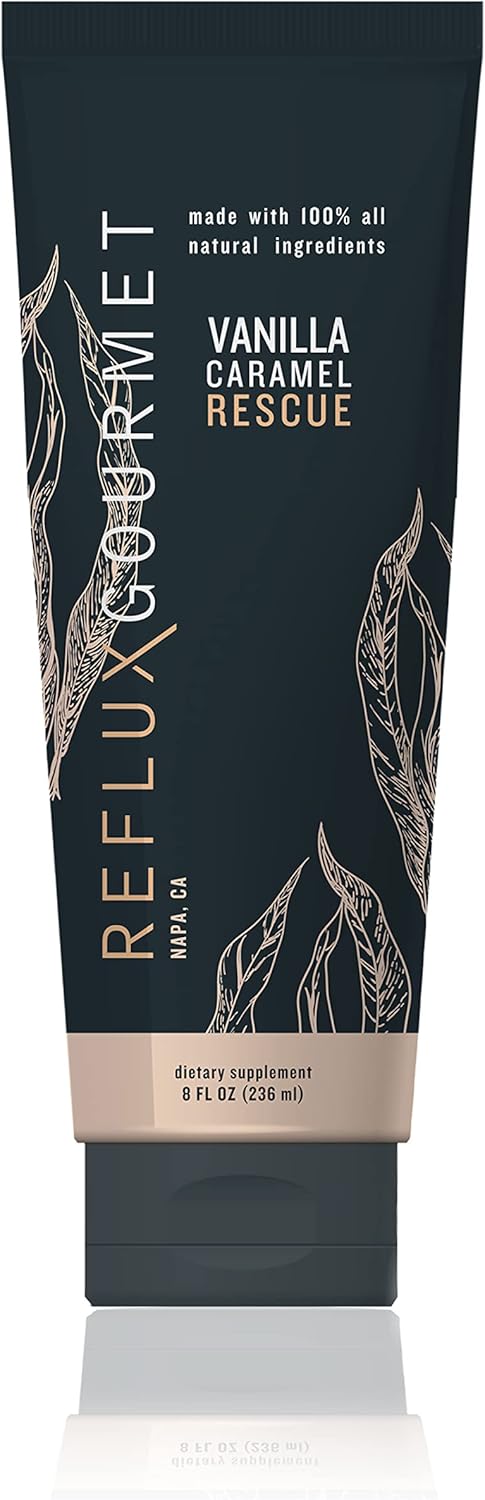 Reflux Gourmet - All-Natural Heartburn Relief & Acid Reflux Therapy, Provides Reflux Relief - Natural Supplement for GERD, LPR, Considered Safe for Children and Pregnant Women- Vanilla Caramel Rescue