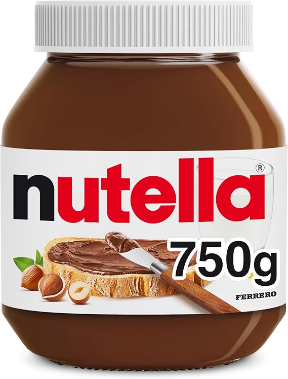 Nutella Hazelnut Chocolate Spread Jar for Pancakes, Party Food, Unique Recipe for a Smooth Texture and an Unmistakable Taste, Pack of 1 x 750g