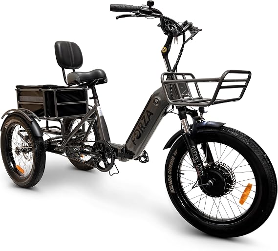 COMFYGO Forza Compact Electric Bike, Electric Tricycle for Adults, 3 Wheel Bicicleta Electrica para Adultos, 750 W 24 * 4" Fat Tire E Bikes