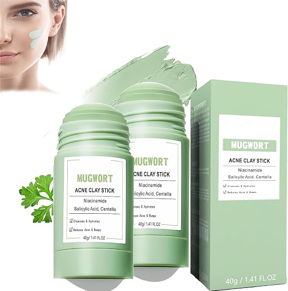 Spearhead Clay Mask, Whitehead Anti-Pore & Acne Clay Mask, Adjust Oil & Oil Production, Face Blackhead Remover Mud Mask Hydrates and Moisturizes for All Skin Types 2 Pieces