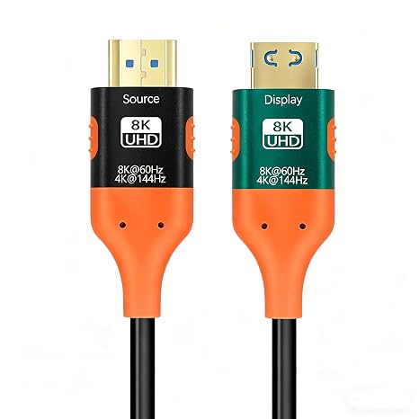 8K Fiber HDMI Cable 98FT, 48Gbps HDMI 2.1, HDR, One-Way for TV, PS5 & Xbox
