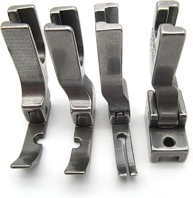 ckpsms KUNPENG - #P36NP36LNP363S518N 1SET 4PCS Different Zipper Presser FEET FIT for Industrial Single Sewing Machines