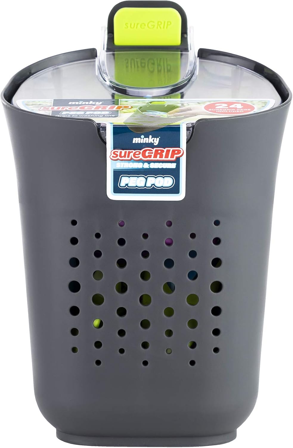 SureGrip Clothespin Pod with 24 SureGrip Pegs