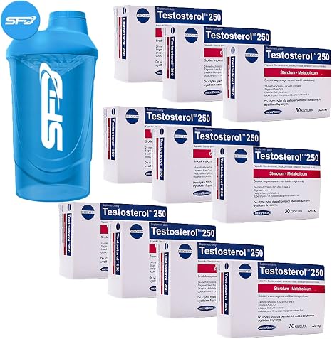 10 x Megabol Testosterol 250 including 1 x SFD free shaker 30 capsules per pack (total 300 pieces) body building strength training fitness testosterone (bundle offer)