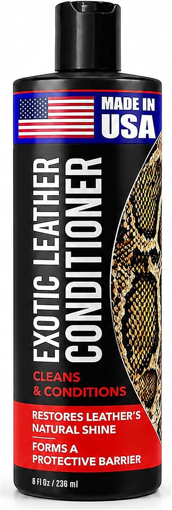 Berkland Exotic Leather Conditioner, 8 fl oz - 3-in-1, Made in the USA