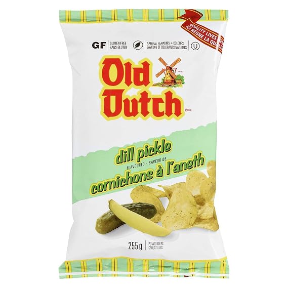 Old Dutch Potato Chips, Dill Pickle, 220g/7.8 oz.(Imported from Canada)