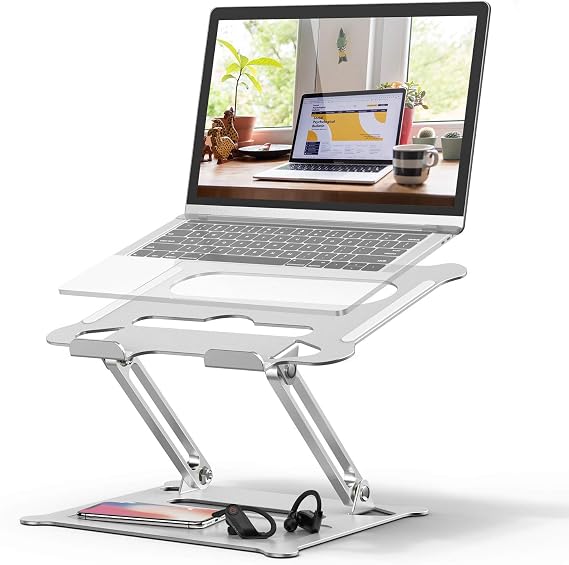 DUCHY Ayarlanabilir Dizüstü Bilgisayar Standı, FYSMY Dizüstü Bilgisayarı Yükseltmek için Isı Havalandırmalı Ergonomik Taşınabilir Bilgisayar Standı, 5,9 kg Ağır Hizmet Tipi Dizüstü Bilgisayar