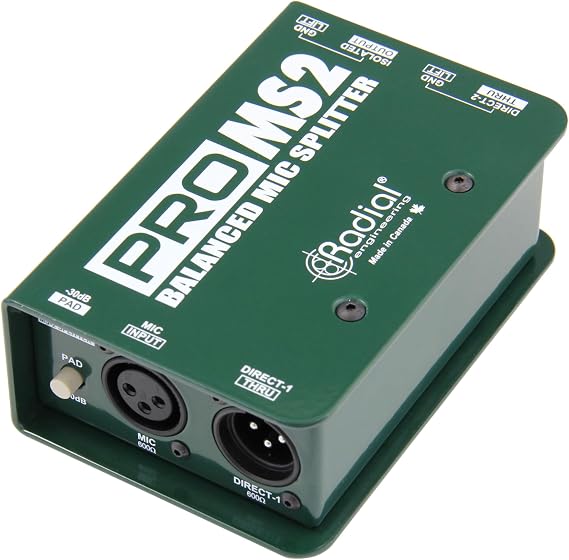 Radial ProMS2 Passive Microphone Splitter