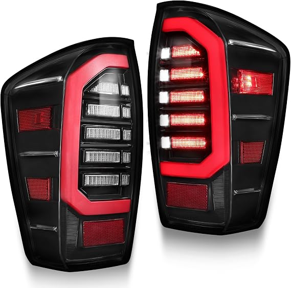 MAYELLO Plug and Play LED Tail Lights Compatible with 20162023 Toyota Tacoma Pickup SR/TRD/Limited/Trail, Clear Lens Black Upgrade Rear Lamps