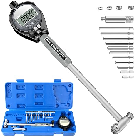 HDLNKAK Digital Dial Indicator Bore Gauges Set (2"-6"/0.0005") - Blue Case