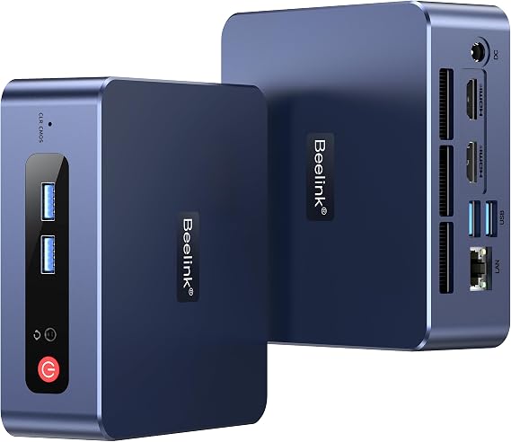 Beelink SER3 Mini PC AMD Ryzen 3500U Mini Computers, 16G DDR4 480G PCIe3.0 SSD, Dual HDMI 4K 60HZ Display, WiFi 5 BT5.0 Home Office Business Desktop PC