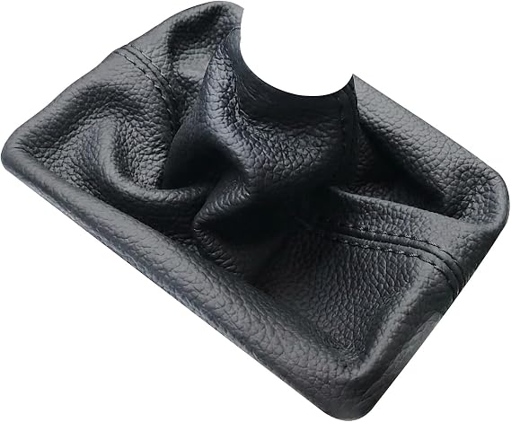RedlineGoods Shift Boot Compatible with Toyota Tundra 2007-21. Tailor Made - not Universal. Genuine top-Grade Italian Black Leather with Black Thread
