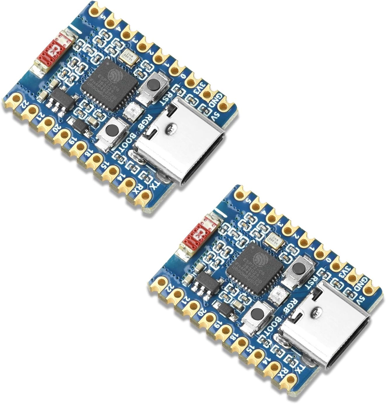 diymore 2PCS ESP32-C6-Zero Development Board ESP32 C6 Mini Microcontroller, Based on ESP32-C6FH4, Dual-Core RISC-V 160MHz Running Frequency, 2.4GHz WiFi and Bluetooth LE Support,Without Pin Header