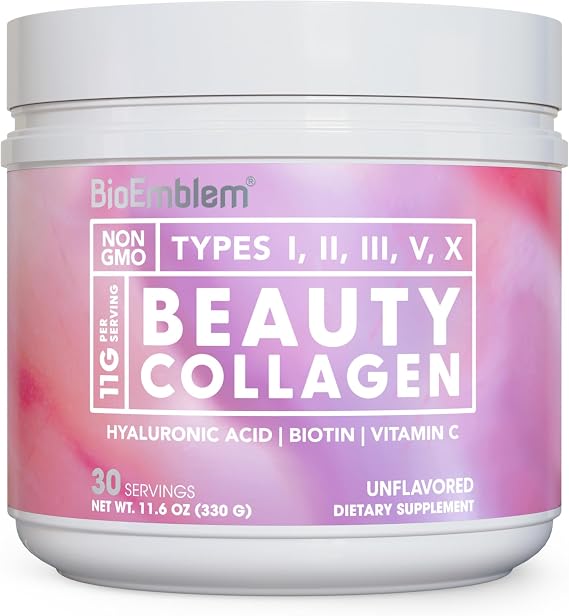 BioEmblem Beauty Collagen Multi Collagen Complex, 30 Servings