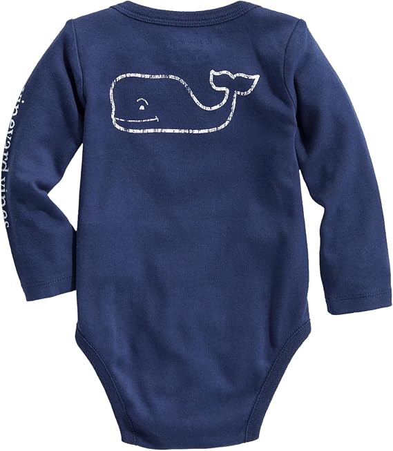 vineyard vines Baby Baby Long-sleeve Vintage Whale Body Suit