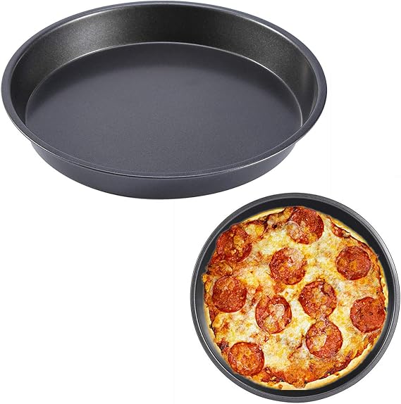 Yosoo 8 inch Carbon Steel Non-stick Round Pizza Pan,Microwave Oven Baking Dishes Pans