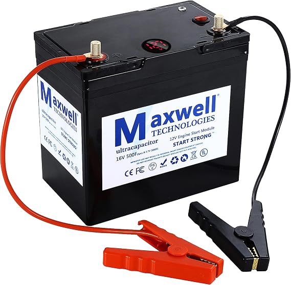 Maxwell 16V 500F Super Capacitor 12V Jump Starter 6000A Car Starter Battery Pack(Up to 8.0L Gas, 6.0L Diesel Engine), Starter 6pcs 3000Farads 16Volts car Audio Amplifier Portable Jump Starter