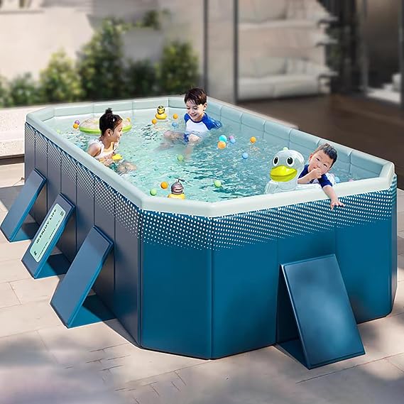 Large Non-Inflatable Swimming Pool, Vinyl Pool, No Air Pump, Children's Pool, For Household, Foldable, Simple, Convenient Storage, Water Play, Heat Prevention, For Indoor/Outdoor Use, Large Swimming