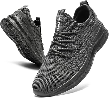Men's Walking Running Shoes Slip On Sneakers Non Slip Athletic Sports Tennis Fitness Casual Workout Gym Shoes Lightweight Trainers Fashion Soft Comfortable Shoe