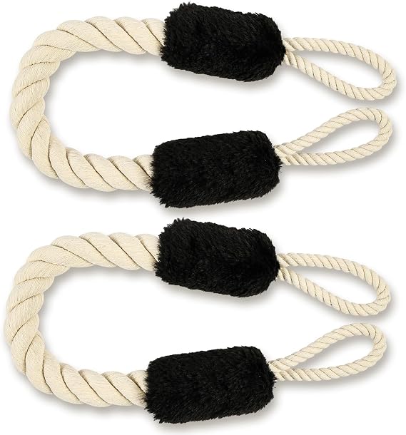 Anti-Crash Door Handles Rope,2pcs Door Stop Rope,Anti-Collision Baby Pet Safety Finger Pinch Guard Protectors,Decorative Cord Clamp for Noise Reducing and Quiet