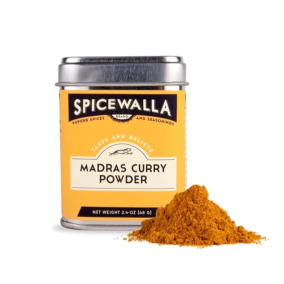 Spicewalla Madras Curry Powder 3.6 oz - Indian Seasoning - Non-GMO, No MSG, Gluten Free