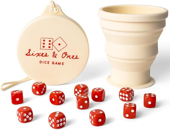 Vango Sixes & Ones - 6-in-1 Travel Dice Game for Kids 8+, Adults & Families