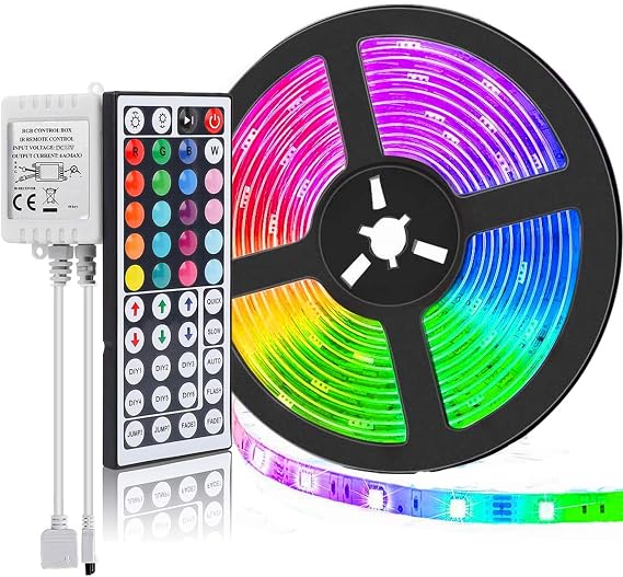 SUPERNIGHT Waterproof RGB LED Strip Light+ 44Key IR Remote Controller