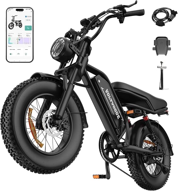 Electric eBike | Full Suspension | 1500W Peak Motor | 31/25 mph Top Speed | 2570 Range | 48V 960/748 Wh Removable Battery | LED Headlights | 20/16-Inch All-Terrain Fat Tires |APP