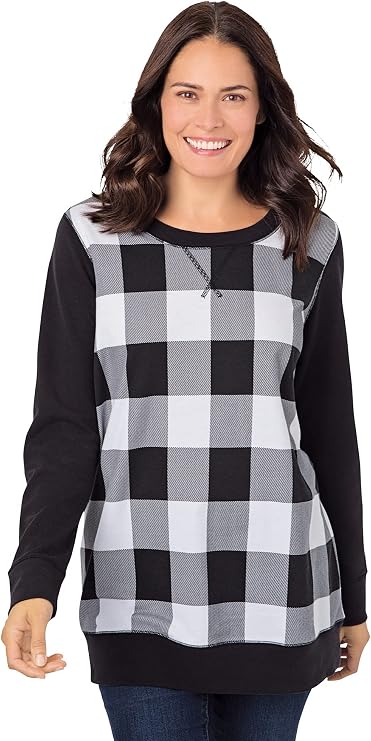 Woman Within Printed Sweatshirt