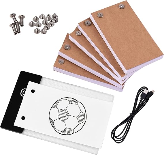 Flip Book Kit with LED Light Pad 300 Sheets Drawing Paper