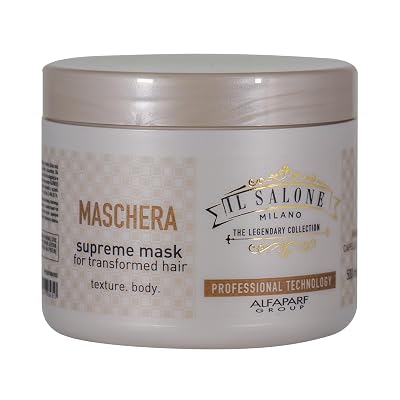 Il Salone Milano Professional Supreme Damaged Hair Treatment Mask - Hydration Treatment With Ceramides  Wheat Protein - Professional Salon Quality Hair Mask 17.20 Fl. Oz  508 ml