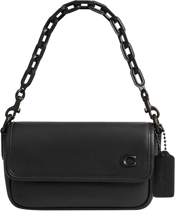 Coach Charter Flap Crossbody 18, Black, One Size