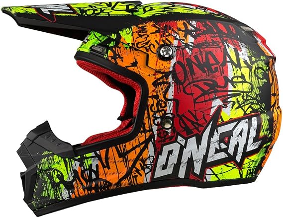 O'NEAL 5 Series Vandal Helmet (Black/Neon/Red,XX-Large)