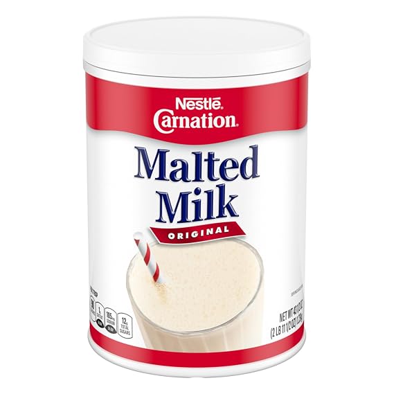 Carnation Malted Milk Shelf Stable, Baking Shakes and Sundaes, 2.72 lb Can