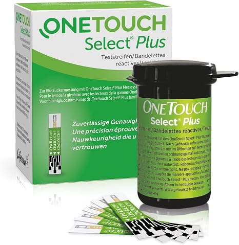 OneTouch Select Plus Teststreifen 1x50 Stück: passende Blutzucker-Teststreifen für das OneTouch Select Plus Messgerät zur Blutzuckermessung 50 precise test strips for reliable blood glucose measurement in diabetes (sugar disease). Easy to use.