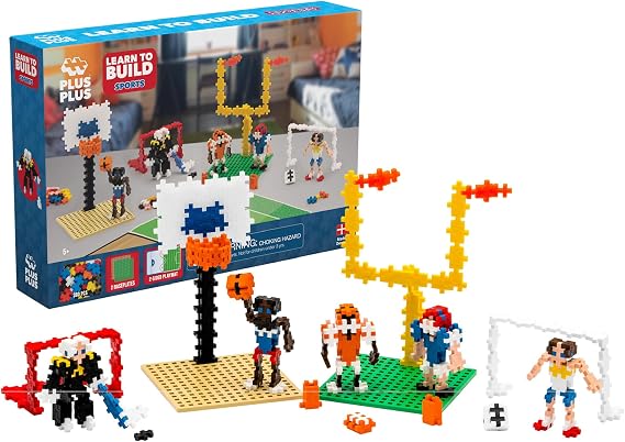 PLUS PLUS Learn to Build, Sports - 380 Piece Building Blocks Set