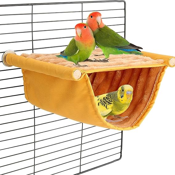 Rat Hammocks - Double-layer Hanging Cage Soft Hamster Bed Chinchilla Hanging House Plush Sugar Glider Cage for Chinchilla Ferrets Rat Parrot Playing Sleeping