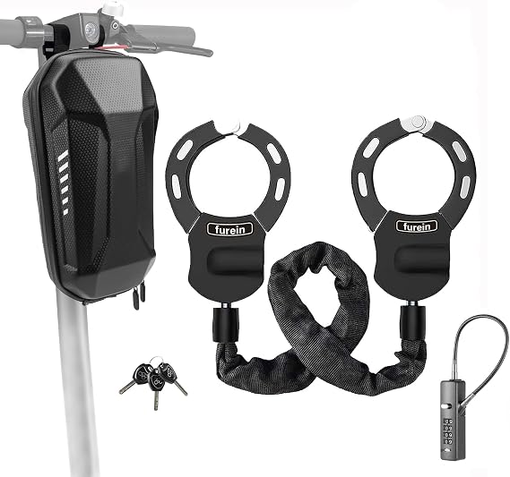 Scooter Lock and Combination Cable Lock, Lock for Gate,Door,Fence,Luggage, Cabinet, Travel,Ski