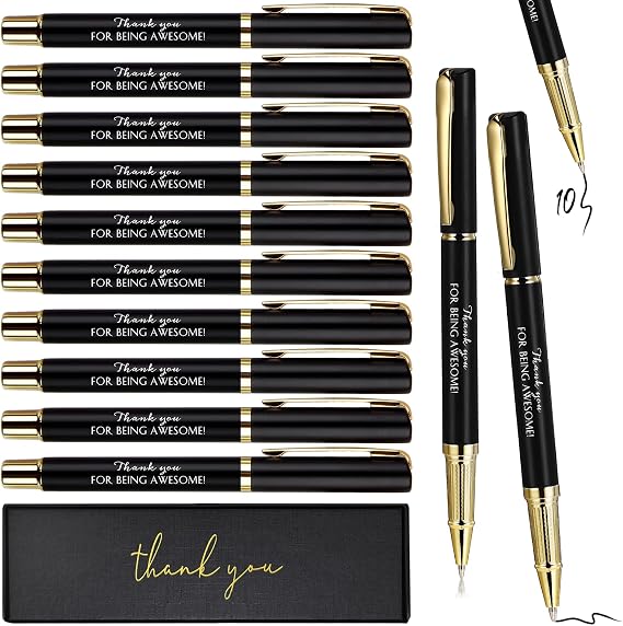PerKoop 10 Sets Thank You Gifts, Appreciation Pens with Boxes for Men Women