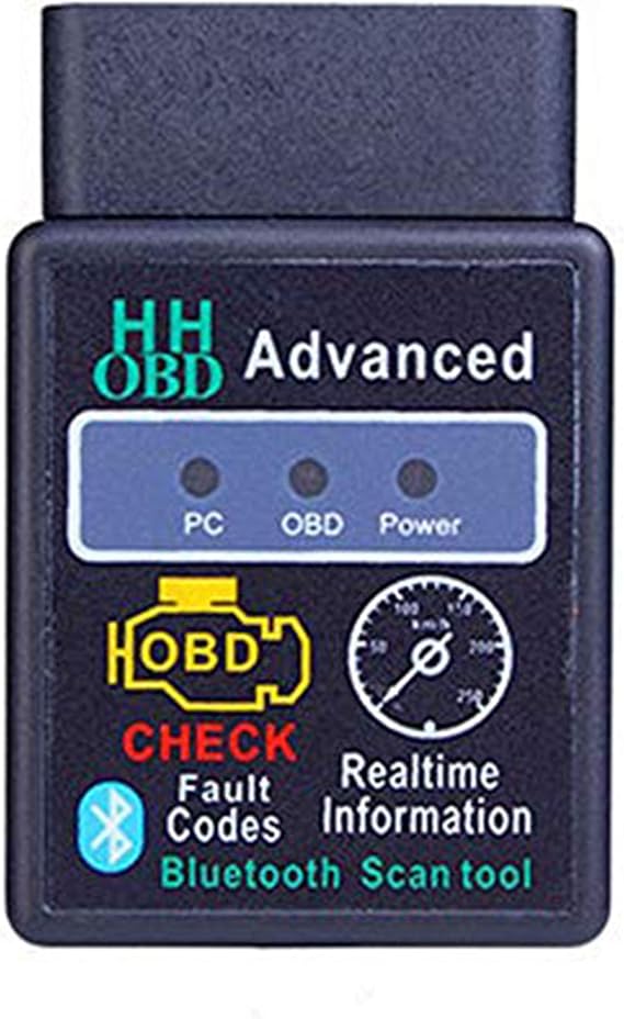 OBD2 Bluetooth ELM327, Universal Auto Engine Diagnostic Scanner, HH OBDII Scan Tool, OBDII Protocol Vehicle Diagnostic Tester, Carbus Interface Scanner for Phone and PC