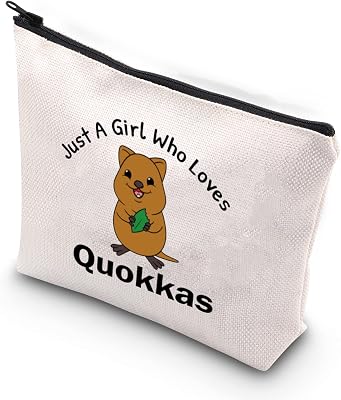 XYANFA Quokka Makeup Bag Quokka Lover Gift Australian Wildlife Gift Just A Girl Who Loves Quokkas A Girl Loves Quokkas